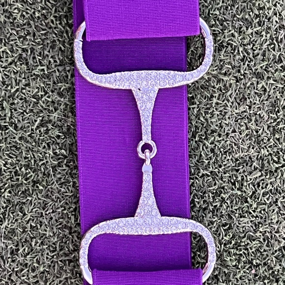 2” Purple Sparkle Equestrian horse Snaffle Bit Belt Elastic One Size Fit… main image 7